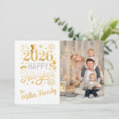 カスタム新年写真ホリデーカード シーズンカード (スタンド正面)