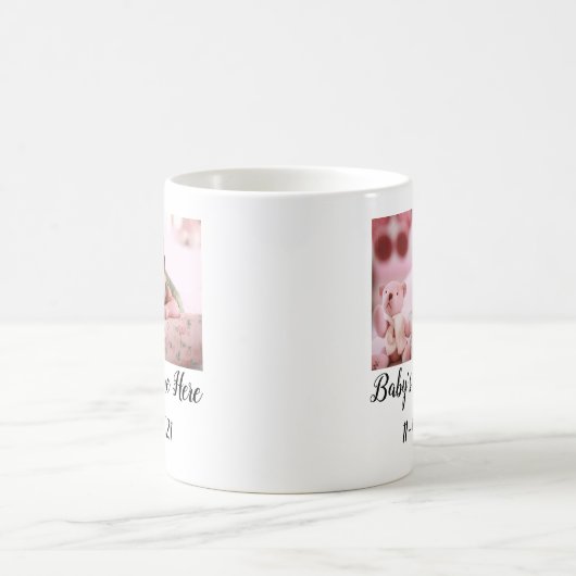 カスタム新生児パーソナライズされたフォトコーヒーマグ コーヒーマグカップ (中央)