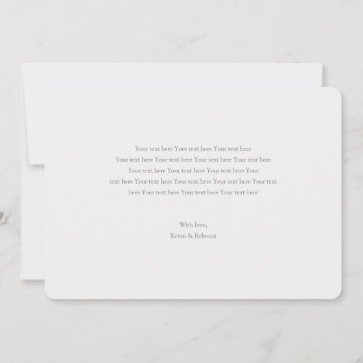 カスタム新生児少年または少女誕生 案内状 (裏面)