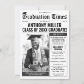 カスタム新聞卒業招待状発表 シーズンカード (正面)