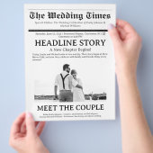 カスタム新聞結婚式 プログラム チラシ (手)