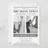 カスタム新聞雑誌表紙を保存 招待状 (裏面)