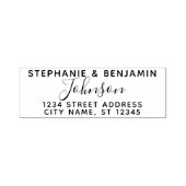 カスタム新郎と差出人住所 セルフインキングスタンプ (デザイン)