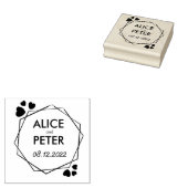 カスタム新郎新婦の名前と日結婚付 ラバースタンプ (押印)