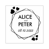 カスタム新郎新婦の名前と日結婚付 ラバースタンプ (インプリント)