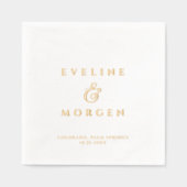 カスタム新郎新婦の名前 箔ナプキン (正面)