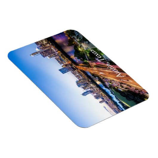 カスタム旅行パーソナライズされた土産オースティンスカイライン マグネット (右側)