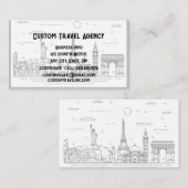 カスタム旅行代理店クルーズバケーションズビジネスカー 名刺 (正面/裏面)