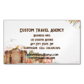 カスタム旅行代理店クルーズバケーションズビジネスCa マグネット名刺 (正面)
