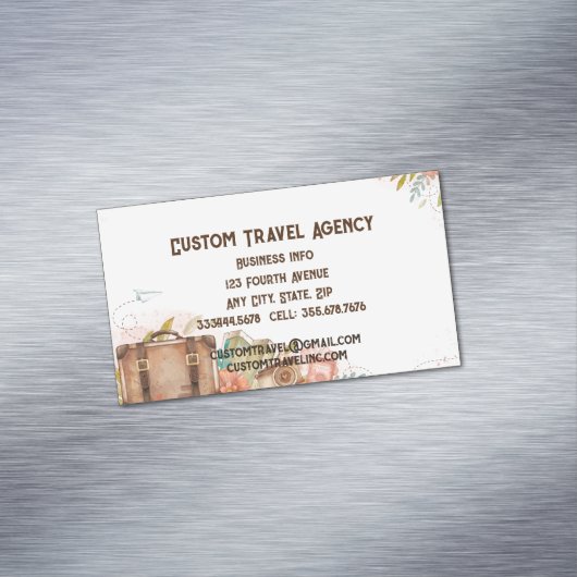 カスタム旅行代理店クルーズバケーションズビジネスCa マグネット名刺 (インサイチュ)