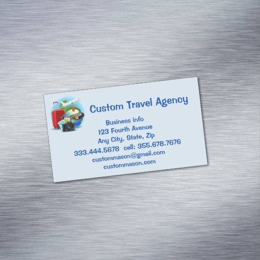 カスタム旅行代理店クルーズ休暇 マグネット名刺 (インサイチュ)