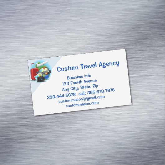 カスタム旅行代理店クルーズ休暇 マグネット名刺 (インサイチュ)