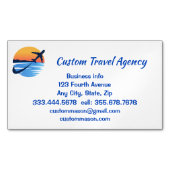 カスタム旅行代理店クルーズ休暇 マグネット名刺 (正面)