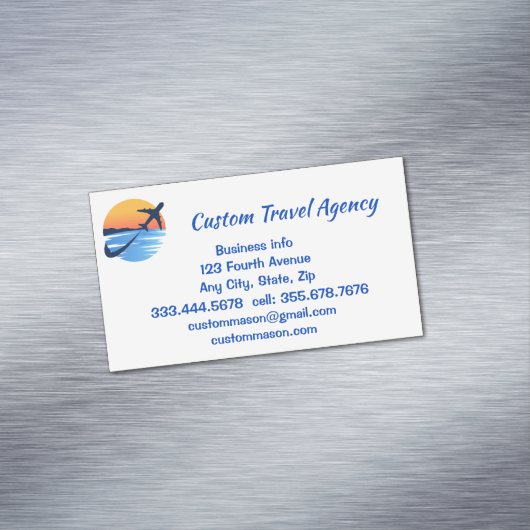 カスタム旅行代理店クルーズ休暇 マグネット名刺 (インサイチュ)