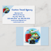 カスタム旅行代理店クルーズ休暇 名刺 (正面/裏面)