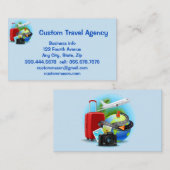 カスタム旅行代理店クルーズ休暇 名刺 (正面/裏面)