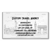 カスタム旅行代理店クルーズ旅行事業 マグネット名刺 (正面)