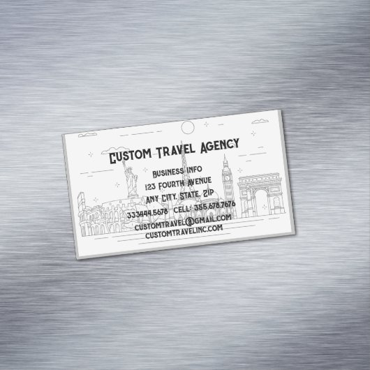 カスタム旅行代理店クルーズ旅行事業 マグネット名刺 (インサイチュ)