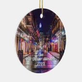カスタム旅行写真 クリスマスツリー セラミックオーナメント (右)