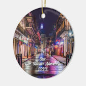 カスタム旅行写真 クリスマスツリー セラミックオーナメント (左)