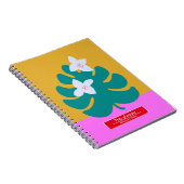 カスタム旅行名モダンフローラ ノートブック (右側)