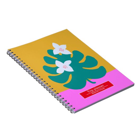 カスタム旅行名モダンフローラ ノートブック (右側)