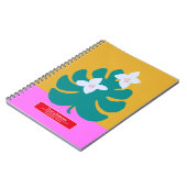 カスタム旅行名モダンフローラ ノートブック (左側)