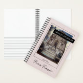 カスタム旅行日誌 |ピンクモダンとブラック ノートブック (内側)