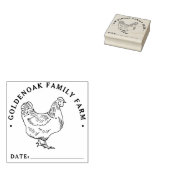 カスタム日チキン卵パーソナライズされた卵農場 ラバースタンプ (押印)