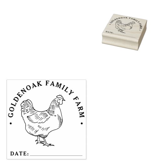 カスタム日チキン卵パーソナライズされた卵農場 ラバースタンプ (押印)