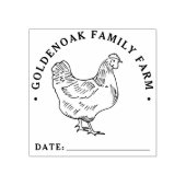 カスタム日チキン卵パーソナライズされた卵農場 ラバースタンプ (インプリント)