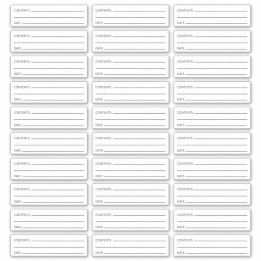 カスタム日付とコンテンツ団体や組織の冷凍庫ラベル シール (正面)