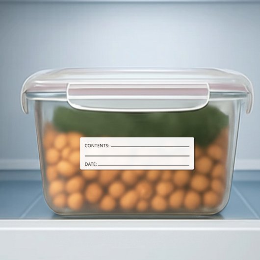 カスタム日付とコンテンツ団体や組織の冷凍庫ラベル シール