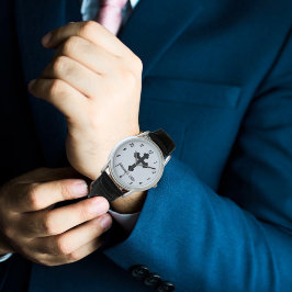 カスタム日付のクロスはっきりした 腕時計