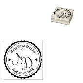 カスタム日付のゴム印結婚印をラウンド保存 ラバースタンプ (押印)