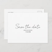 カスタム日付の結婚ポストカードの保存 ポストカード (正面/裏面)