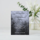 カスタム日付の青空の幽霊のよく出るポストカードを保存 案内ポストカード (スタンド正面)