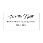 カスタム日付を保存するウェディングスタンプパーソナライズされた2 ラバースタンプ (インプリント)