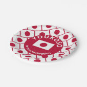 カスタム日本の旗 ペーパープレート (アングル)