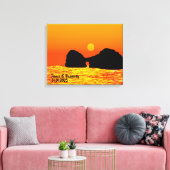 カスタム日本の風景旅行の美学カラフル キャンバスプリント (インサイチュ (リビング))