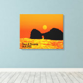 カスタム日本の風景旅行の美学カラフル キャンバスプリント (インサイチュ (ウッドフロア))