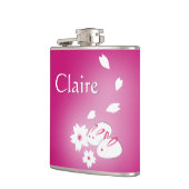 カスタム日本のSNOW RABBITS & 桜スキットル フラスク (左)