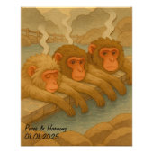 カスタム日本トラベルランドスケープお洒落サル フォトプリント            (正面)