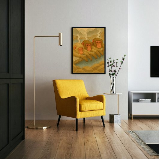 カスタム日本トラベルランドスケープお洒落サル ポスター