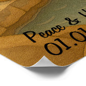 カスタム日本トラベルランドスケープお洒落サル ポスター (角)