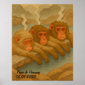 カスタム日本トラベルランドスケープお洒落サル ポスター (正面)