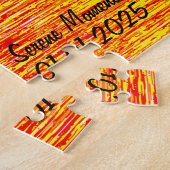 カスタム日本ランドスケープ旅行美学オレンジ ジグソーパズル (側面)