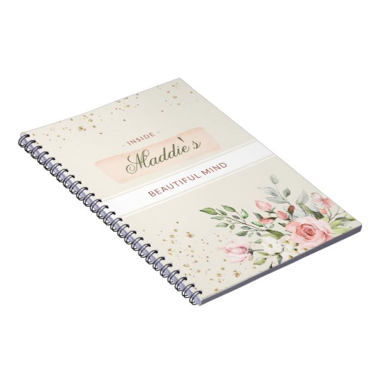 カスタム日記日刊女性エレガントフローラ ノートブック (右側)