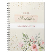 カスタム日記日刊女性エレガントフローラ ノートブック (正面)