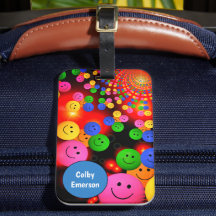 カスタム明るいカラフル幸せスマイルかわいいバブル